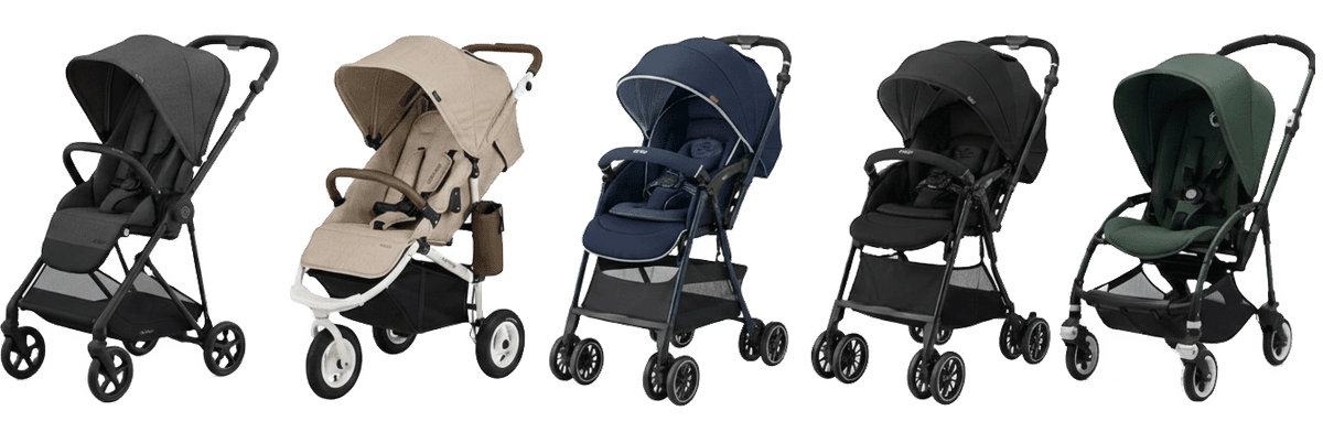 様々なタイプのベビーカーを比較しているイメージ画像